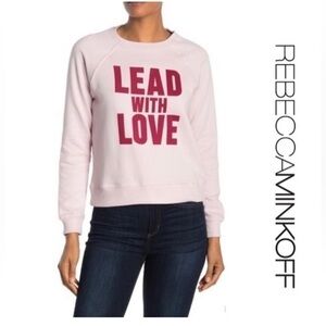 Rebecca Minkoff Lead with Love Crew Neck Sweater Small